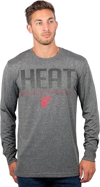 Ultra Game NBA Miami Heat Men's Super Soft Game Day Long Sleeve T-Shirt |Miami Heat - UltraGameShop