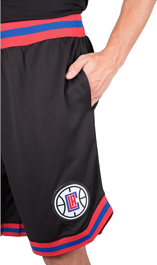 Ultra Game NBA Los Angeles Clippers Men's Active Knit Basketball Training Shorts|Los Angeles Clippers - UltraGameShop