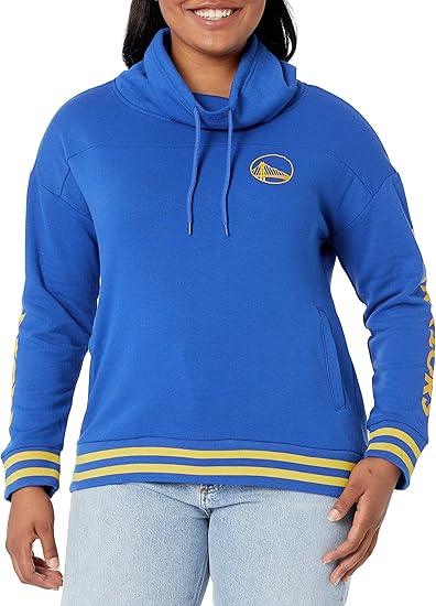 Ultra Game NBA Women's Golden State Warriors Super Soft Pullover Hoodie Funnel Sweatshirt | Golden State Warriors - UltraGameShop