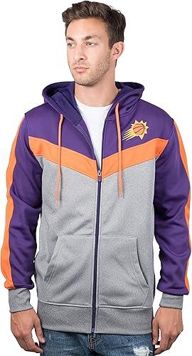 Ultra Game NBA Phoenix Suns Men's Contrast Back Cut Full Zip Hoodie Sweatshirt|Phoenix Suns - UltraGameShop