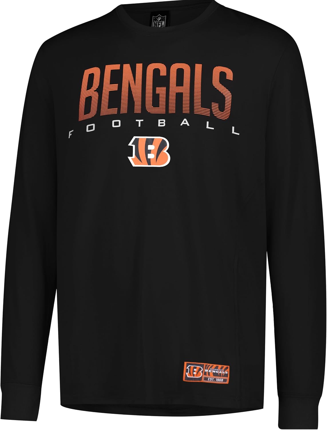 Ultra Game Men's NFL Official Super Soft Game Day Long Sleeve T-Shirt, Cincinnati Bengals|Cincinnati Bengals