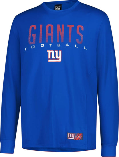 Ultra Game NFL Official Adults Super Soft Game Day Long Sleeve T-Shirt - Unisex, New York Giants, Heather Charcoal 24|New York Giants