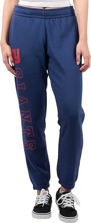 Ultra Game NFL Official Women's Super Soft Fleece Jogger Sweatpants, New York Giants|New York Giants