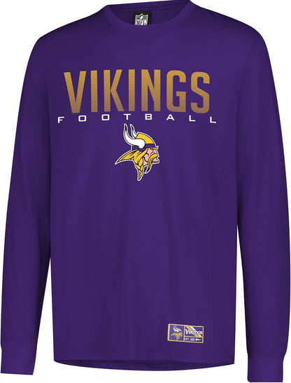 Ultra Game Men's NFL Official Super Soft Game Day Long Sleeve T-Shirt, Minnesota Vikings|Minnesota Vikings