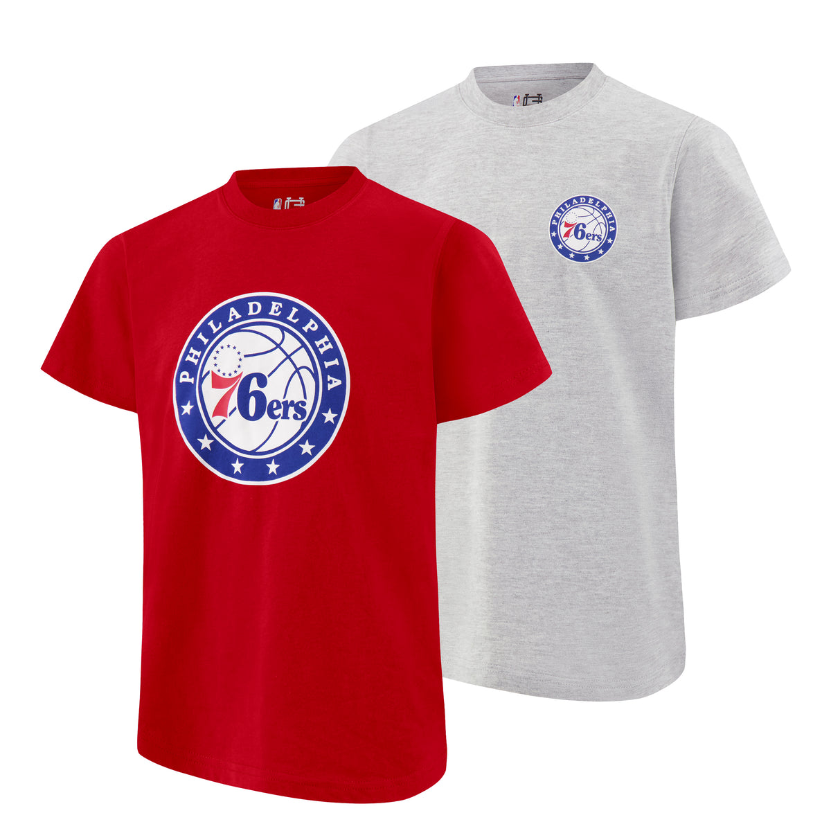 Ultra Game Youth NBA Official Standard Super Soft 2 Pack T-Shirt Set | Philadelphia 76ers