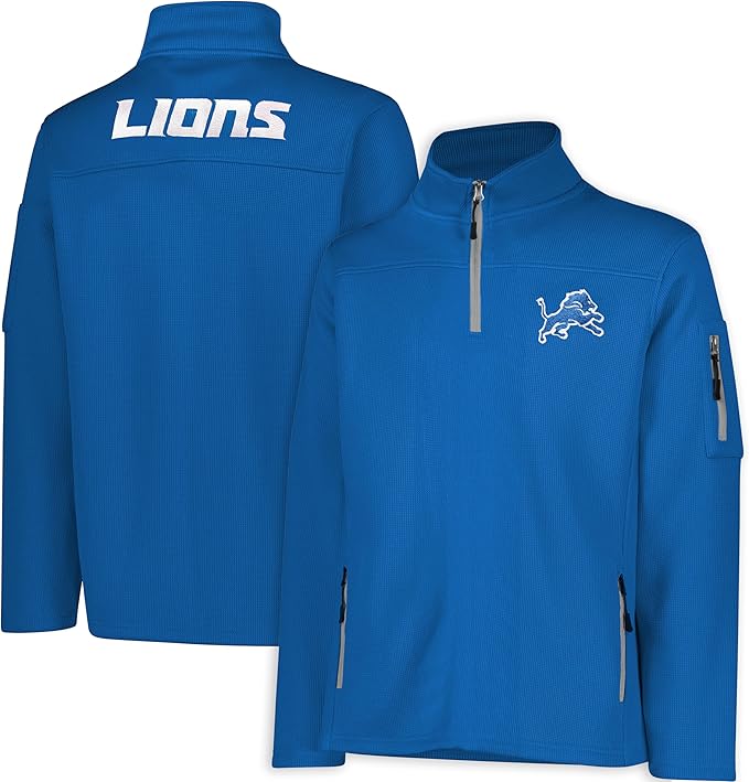 Ultra Game NFL Mens Ultimate Quarter-Zip Fleece Pullover