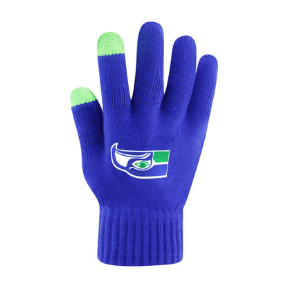 Ultra Game NFL Official Adults Super Soft Winter Beanie Knit Hat with Extra Warm Touch Screen Gloves, Seattle Seahawks, Team Color, 1SIZE|Seattle Seahawks