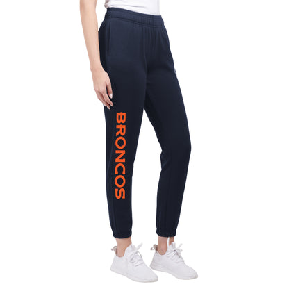 Ultra Game NFL Official Women's Super Soft Fleece Jogger Sweatpants|Denver Broncos