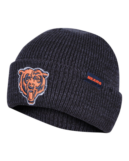 Ultra Game NFL Official Youth Super Soft Marled Winter Beanie Knit Hat with Extra Warm Touch Screen Gloves, Chicago Bears, Team Color, 1SIZE|Chicago Bears