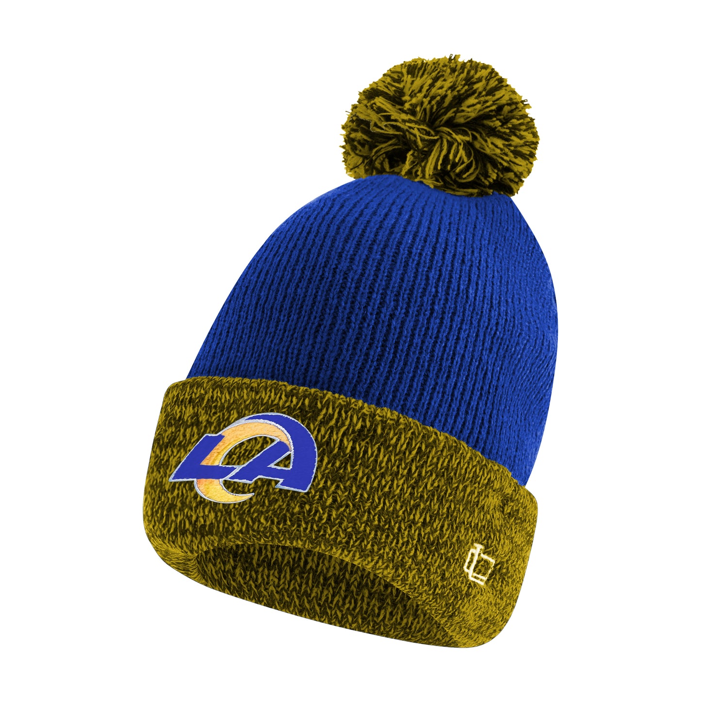 Ultra Game NFL Official Youth Super Soft Two Tone Winter Beanie Knit Hat with Extra Warm Touch Screen Gloves, Los Angeles Rams, Team Color, One Size|Los Angeles Rams