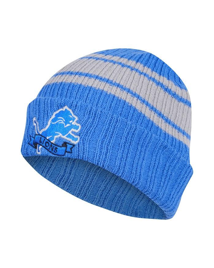 Ultra Game NFL Detroit Lions Official Adults Super Soft Winter Beanie Knit Hat with Extra Warm Touch Screen Gloves, 1SIZE|Detroit Lions