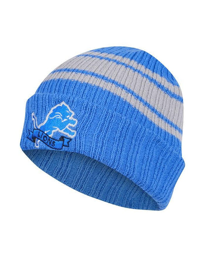 Ultra Game NFL Detroit Lions Official Adults Super Soft Winter Beanie Knit Hat with Extra Warm Touch Screen Gloves, 1SIZE|Detroit Lions