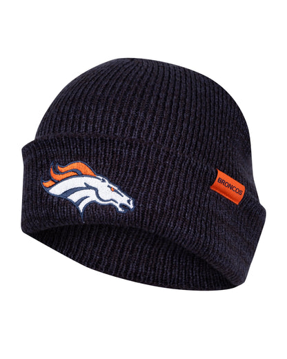 Ultra Game NFL Official Youth Super Soft Marled Winter Beanie Knit Hat with Extra Warm Touch Screen Gloves, Denver Broncos, Team Color, 1SIZE|Denver Broncos