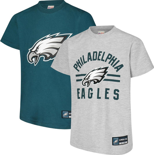 NFL Official Youth Super Soft 2 Pack T-Shirt Set|Philadelphia Eagles