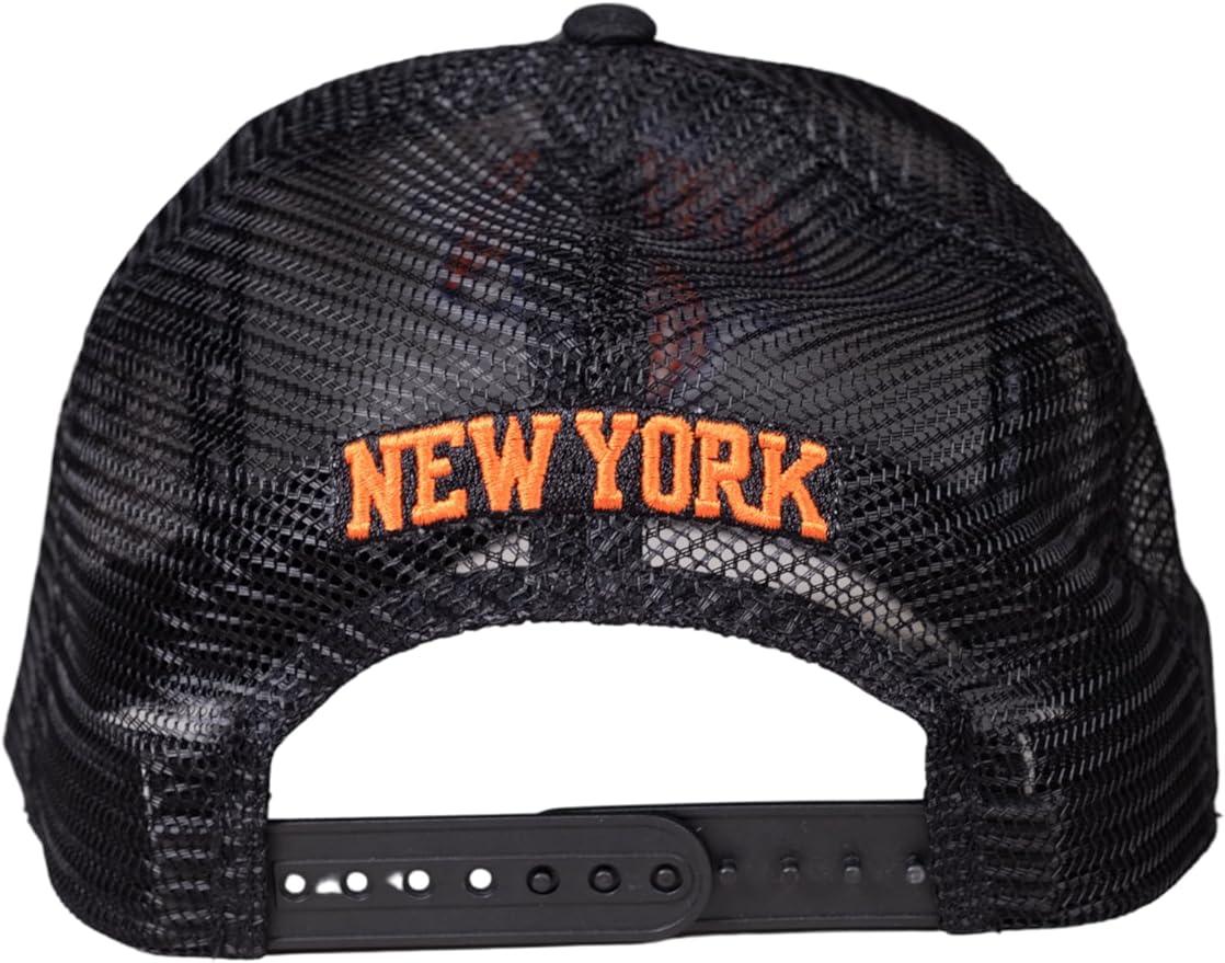 Ultra Game NBA Official Youth 8-20 Snap Back All Around The World Trucker Baseball Cap Hat, New York Knicks, Black, 1SIZE|New York Knicks