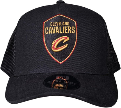 Ultra Game NBA Official Youth 8-20 Snap Back All Around The World Trucker Baseball Cap Hat, Cleveland Cavaliers, Black, 1SIZE|Cleveland Cavaliers