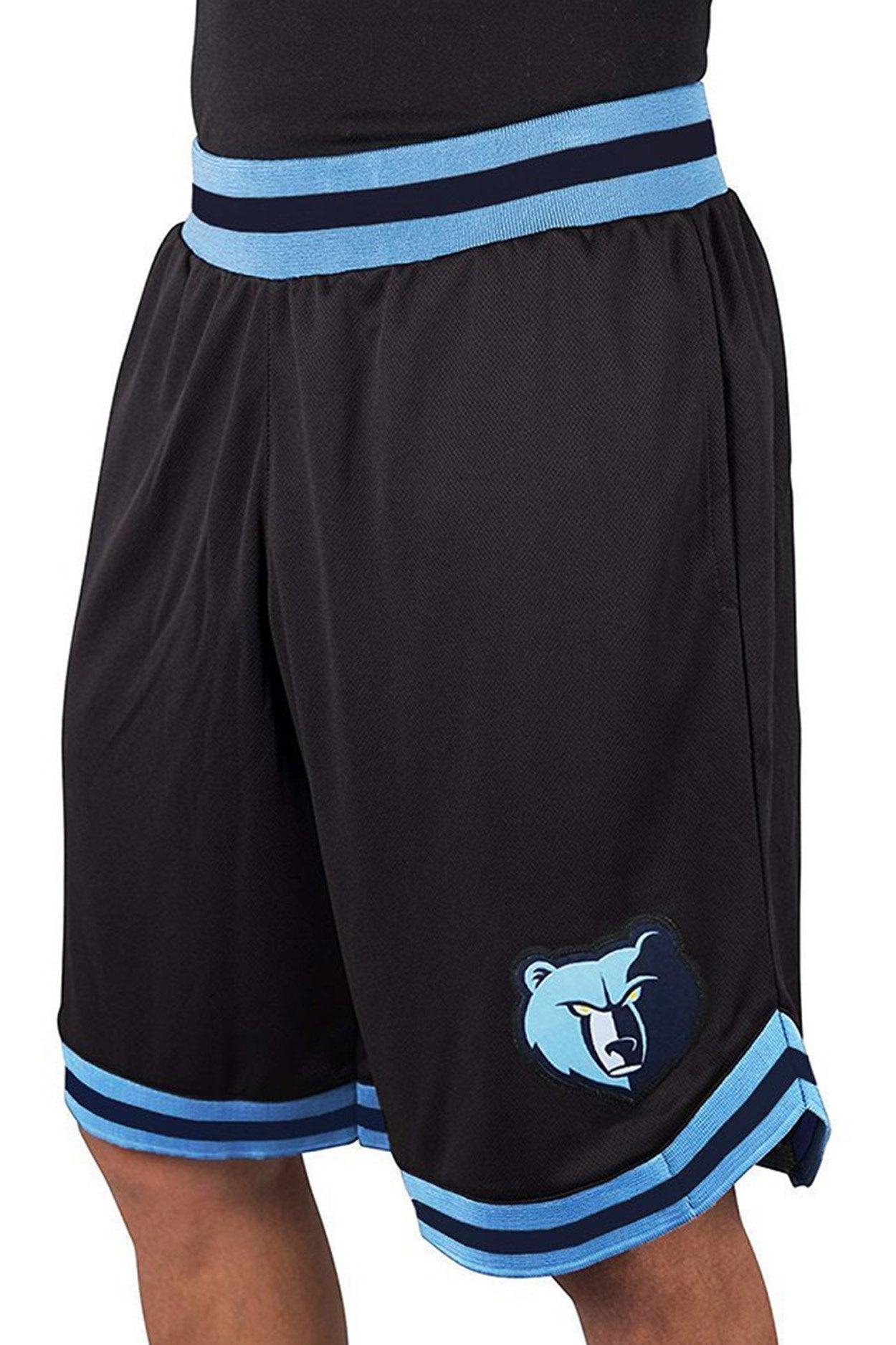 Ultra Game NBA Official Men’s Active Knit Basketball Training Shorts - Unisex, Memphis Grizzlies, Black|Memphis Grizzlies