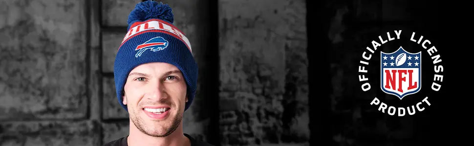 nfl official team color adults super soft winter beanie knit hat touch screen gloves ultra game banner 1