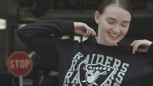 Ultra Game NFL Official Women's Super Soft Ultimate Crew Neck Sweatshirt, Las Vegas Raiders, Team Color|Las Vegas Raiders