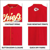 Ultra Game Adult's NFL Official Button Down Baseball Mesh Jersey Shirt | Philadelphia Eagles