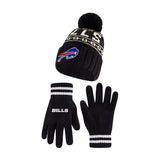 Ultra Game Adults NFL Official Super Soft Cable Knit Winter Beanie Knit Hat with Warm Touch Screen Gloves
