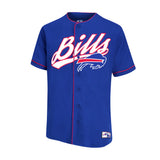 Ultra Game Adult's NFL Official Button Down Baseball Mesh Jersey Shirt