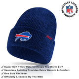 Ultra Game Adults NFL Official Super Soft Marl Knit Winter Beanie Knit Hat with Extra Warm Touch Screen Gloves