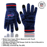 Ultra Game Adults NFL Official Super Soft Marl Knit Winter Beanie Knit Hat with Extra Warm Touch Screen Gloves