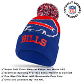 Ultra Game Adults NFL Official Super Soft Winter Beanie Knit Hat With Warm Touch Screen Gloves | Buffalo Bills