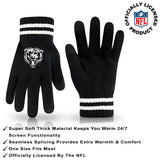 Ultra Game Adults NFL Official Super Soft Marled Winter Beanie Knit Hat With Warm Touch Screen Gloves | Chicago Bears