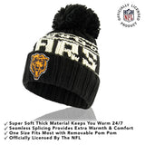 Ultra Game Adults NFL Official Super Soft Cable Knit Winter Beanie Knit Hat with Warm Touch Screen Gloves