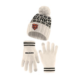 Ultra Game Adults NFL Official Super Soft Cable Knit Winter Beanie Knit Hat with Warm Touch Screen Gloves