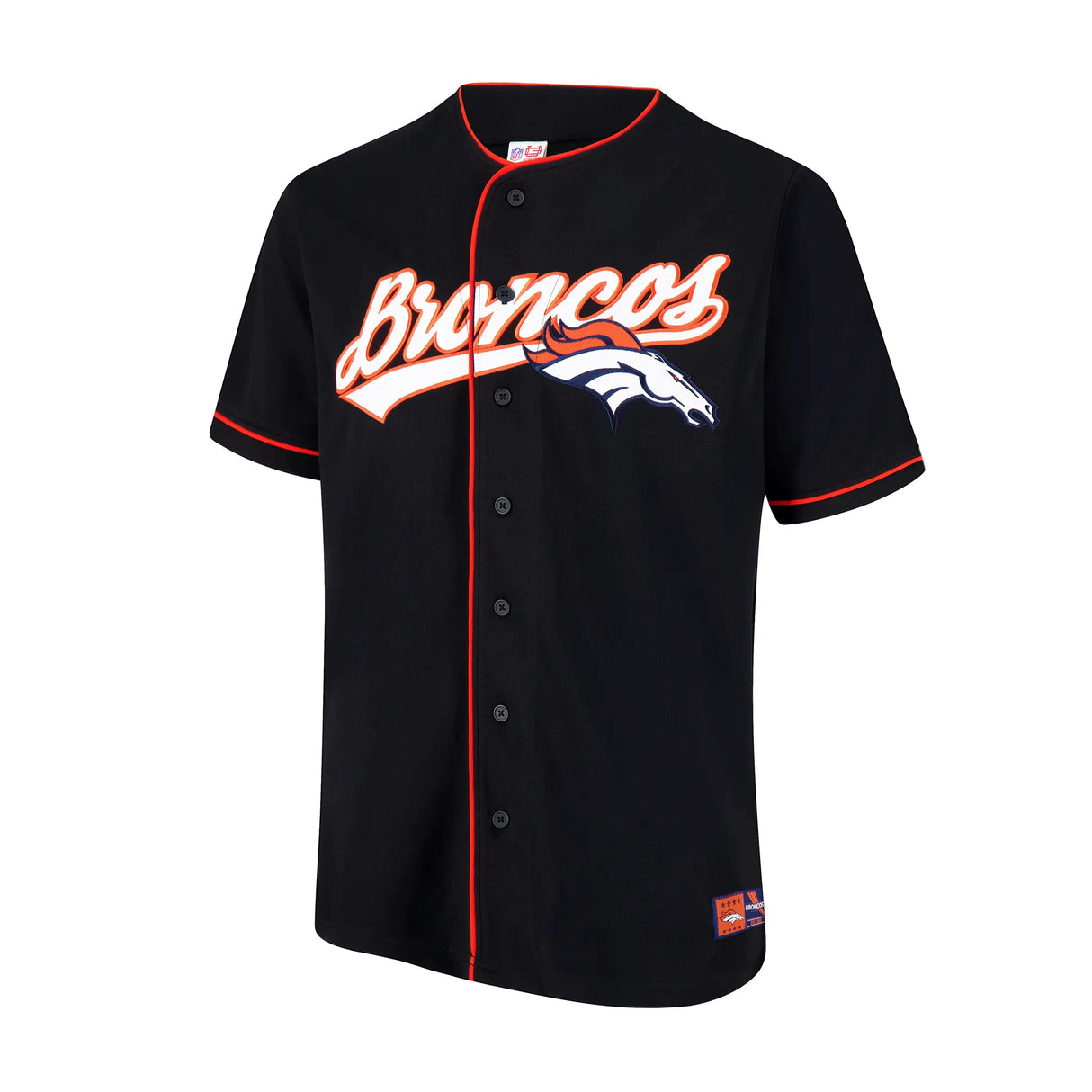 Ultra Game Adult's NFL Official Button Down Baseball Mesh Jersey Shirt | Denver Broncos