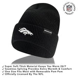 Ultra Game Adults NFL Official Super Soft Marled Winter Beanie Knit Hat With Warm Touch Screen Gloves