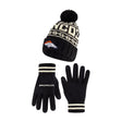 Ultra Game Adults NFL Official Super Soft Cable Knit Winter Beanie Knit Hat with Warm Touch Screen Gloves | Denver Broncos