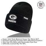 Ultra Game Adults NFL Official Super Soft Marled Winter Beanie Knit Hat With Warm Touch Screen Gloves | Green Bay Packers