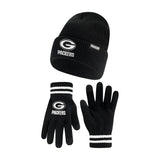 Ultra Game Adults NFL Official Super Soft Marled Winter Beanie Knit Hat With Warm Touch Screen Gloves