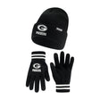 Ultra Game Adults NFL Official Super Soft Marled Winter Beanie Knit Hat With Warm Touch Screen Gloves | Green Bay Packers