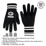 Ultra Game Adults NFL Official Super Soft Marled Winter Beanie Knit Hat With Warm Touch Screen Gloves | Green Bay Packers