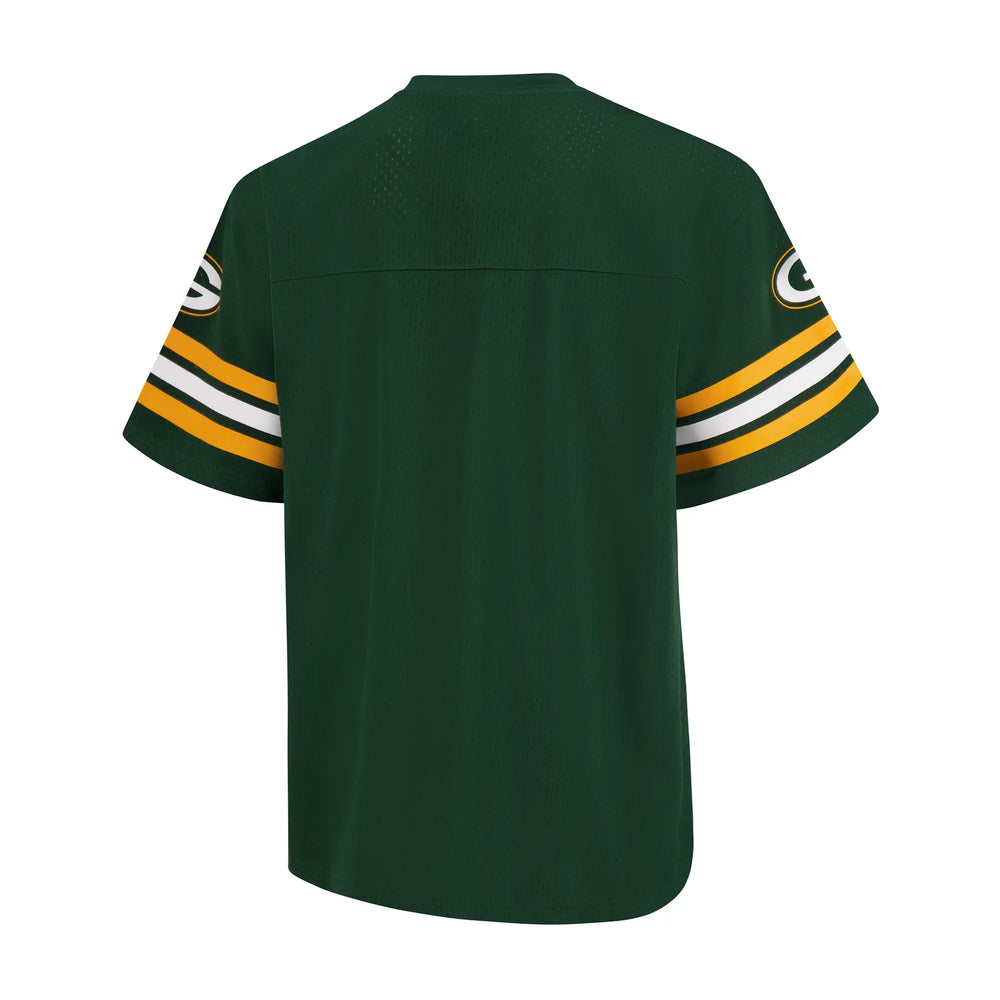 Ultra Game Adults NFL Official Soft Mesh Vintage Beast Mode Jersey T-Shirt | Green Bay Packers