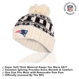 Ultra Game Adults NFL Official Super Soft Cable Knit Winter Beanie Knit Hat with Warm Touch Screen Gloves