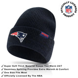 Ultra Game Adults NFL Official Super Soft Marl Knit Winter Beanie Knit Hat with Extra Warm Touch Screen Gloves