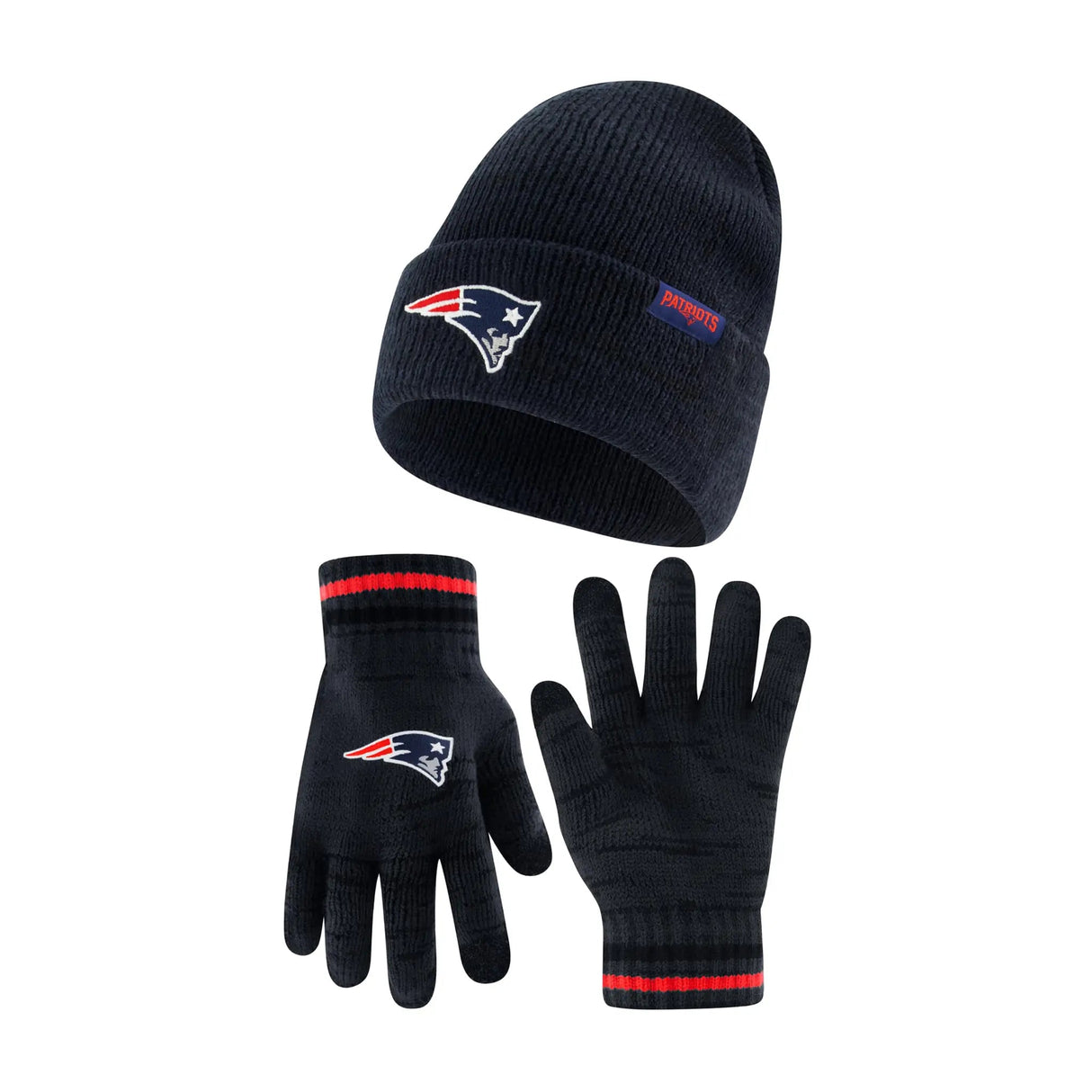 Ultra Game Adults NFL Official Super Soft Marl Knit Winter Beanie Knit Hat with Extra Warm Touch Screen Gloves