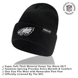 Ultra Game Adults NFL Official Super Soft Marled Winter Beanie Knit Hat With Warm Touch Screen Gloves