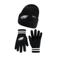 Ultra Game Adults NFL Official Super Soft Marled Winter Beanie Knit Hat With Warm Touch Screen Gloves | Philadelphia Eagles