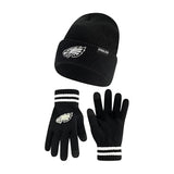 Ultra Game Adults NFL Official Super Soft Marled Winter Beanie Knit Hat With Warm Touch Screen Gloves | Philadelphia Eagles
