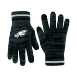 Ultra Game Adults NFL Official Super Soft Marl Knit Winter Beanie Knit Hat with Extra Warm Touch Screen Gloves | Philadelphia Eagles