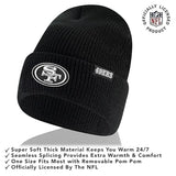 Ultra Game Adults NFL Official Super Soft Marled Winter Beanie Knit Hat With Warm Touch Screen Gloves