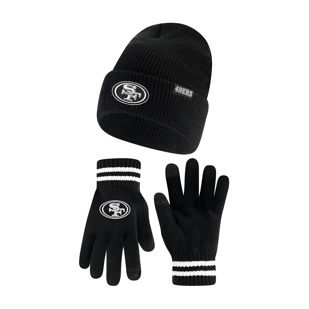 Ultra Game Adults NFL Official Super Soft Marled Winter Beanie Knit Hat With Warm Touch Screen Gloves