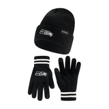 Ultra Game Adults NFL Official Super Soft Marled Winter Beanie Knit Hat With Warm Touch Screen Gloves